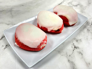 Keto Strawberry Cream Filled Doughnuts with Glaze - Gluten Free, Sugar Free, Low Carb & Keto Approved