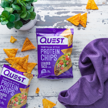 Load image into Gallery viewer, Quest Nutrition -Tortilla Style Protein Chips - Loaded Taco - Gluten Free, High Protein, Low Carb
