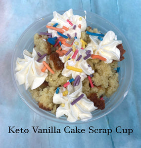 Keto Cake Scrap Cups - Vanilla, Chocolate, Funfetti, Carrot or Red Velvet - Gluten Free, Sugar Free, Low Carb, Keto & Diabetic Friendly